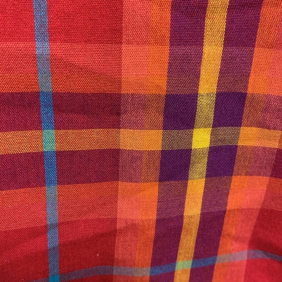 Woman Within Short Sleeve Button Down Plaid Blouse Size 30/32 - Picture 3 of 6